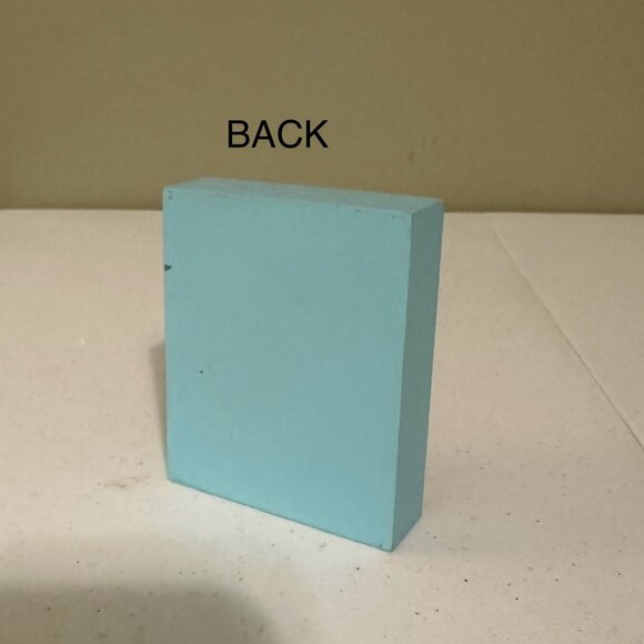 WE BELIEVE IN THE EASTER BUNNY wood block sign decoration glitter Easter decor - Picture 10 of 10